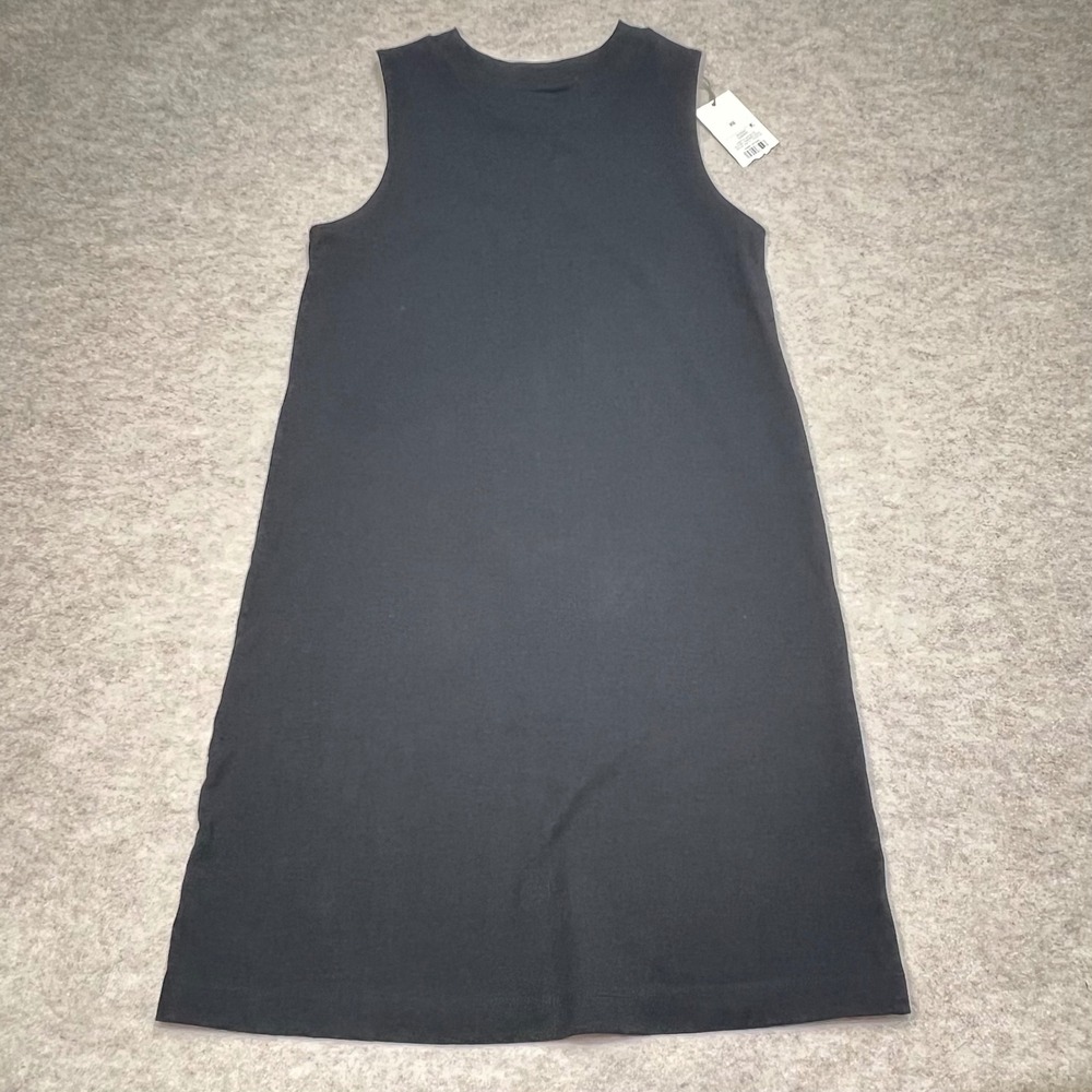 A New Day Womens Black Sleeveless Knit Shift Mini Dress XS NWT Minimalist Summer